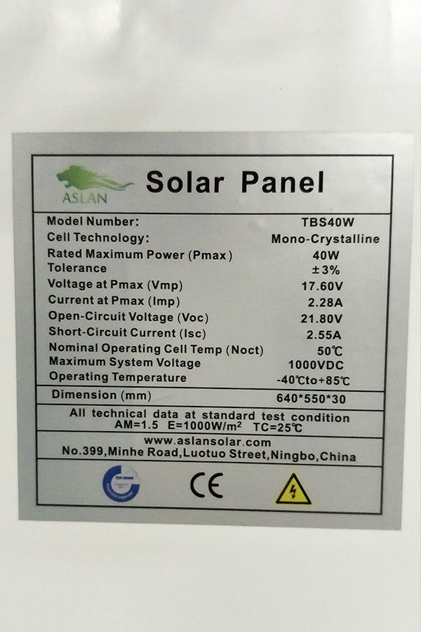 Painéal Mona-criostalach 10W Solar