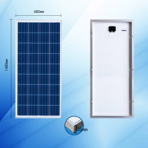 Poly-krystallinsk Solar Panel 150W